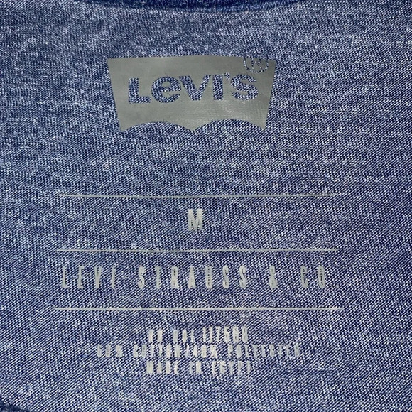 LEVI’S LEVI STRAUSS & CO henley style long sleeve crewneck dark blue NEW SZ M - Picture 4 of 10